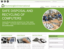 Tablet Screenshot of hummingbirdinternational.net
